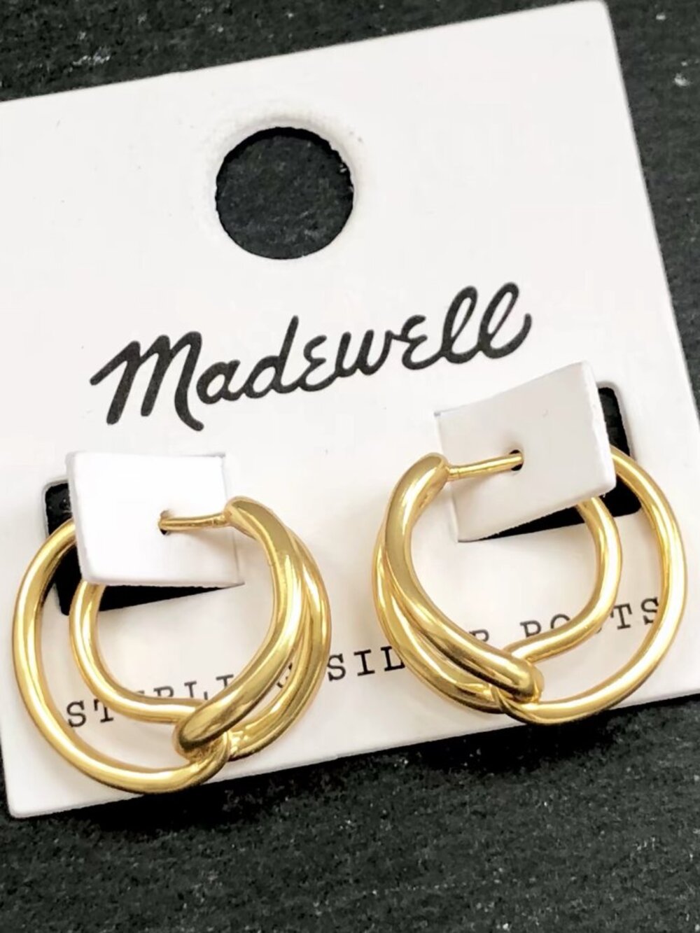 Madewell Interlocking Double Hoop Earrings